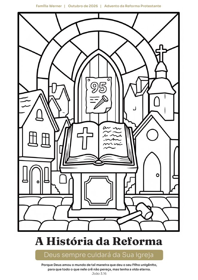 Ilustração para colorir do Dia 1